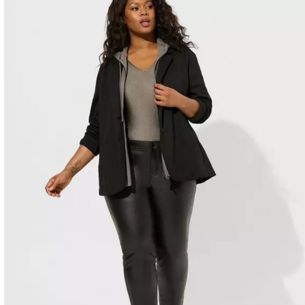 Torrid Black Mixed Media Jacket
